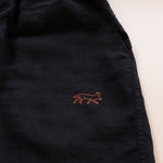 Joshua Tree - Women's Breathable Hemp Trail Pants in Obsidian (Black) (close up)