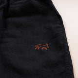 Joshua Tree - Women's Breathable Hemp Trail Pants in Obsidian (Black) (close up)