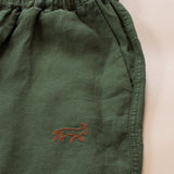 Joshua Tree - Women's Breathable Hemp Trail Pants in Olivine (Green) (close up)
