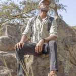 Canyonlands - Men’s Long-Sleeve Ventilated Hemp Shirt in Agave (Light Green)