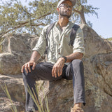 Canyonlands - Men’s Long-Sleeve Ventilated Hemp Shirt in Agave (Light Green)