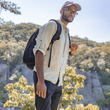 Canyonlands - Men’s Long-Sleeve Ventilated Hemp Shirt in Agave (Light Green) (front view)