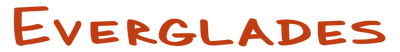 Red 'Everglades' text on a white background