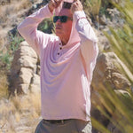 White Sands - Men's Sun Henley with Hideaway Hood