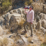 White Sands - Men's Sun Henley with Hideaway Hood